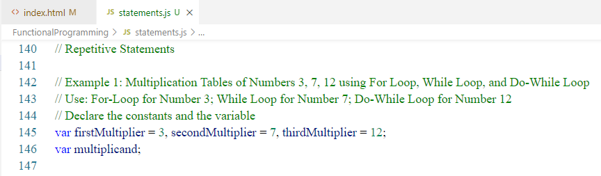 JavaScript: Iteration Statements