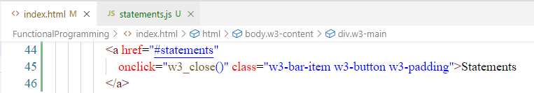 Write the id to Statements