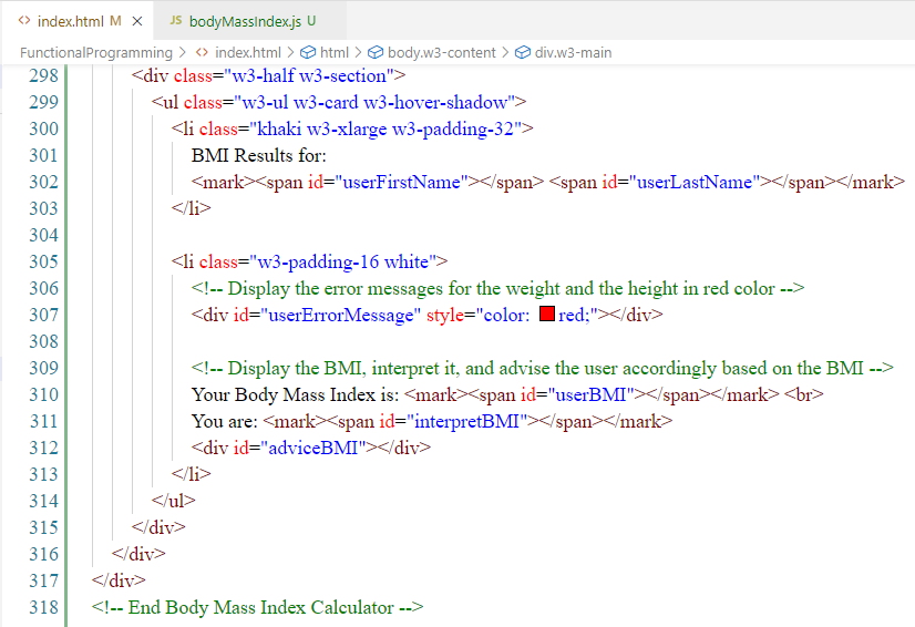 BMI: HTML 1-3