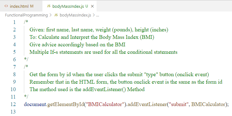 BMI: JS 1-1