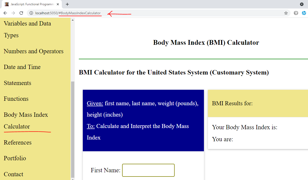 BMI: Output 1