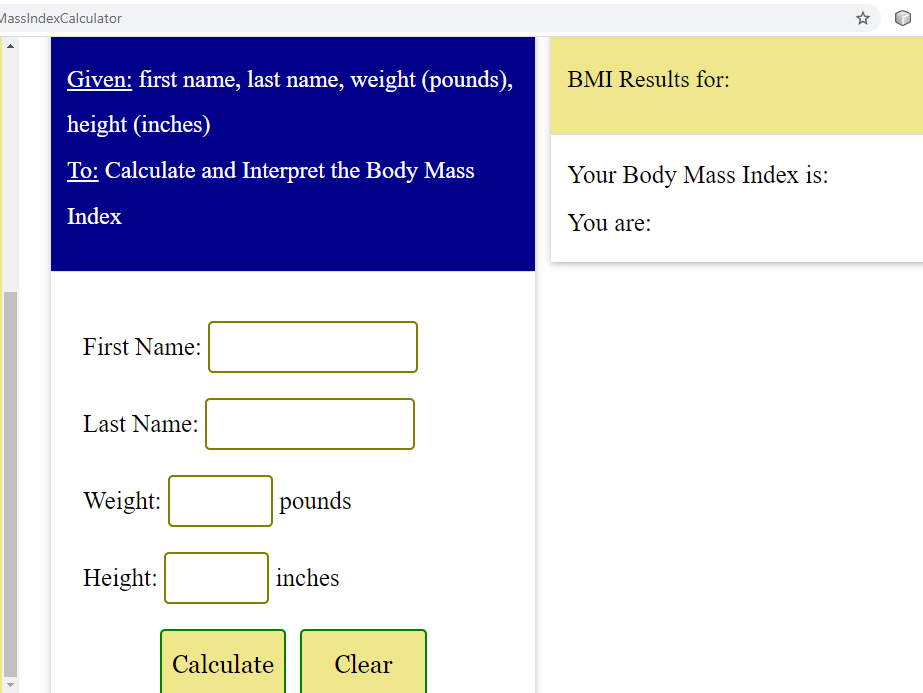 BMI: Output 9