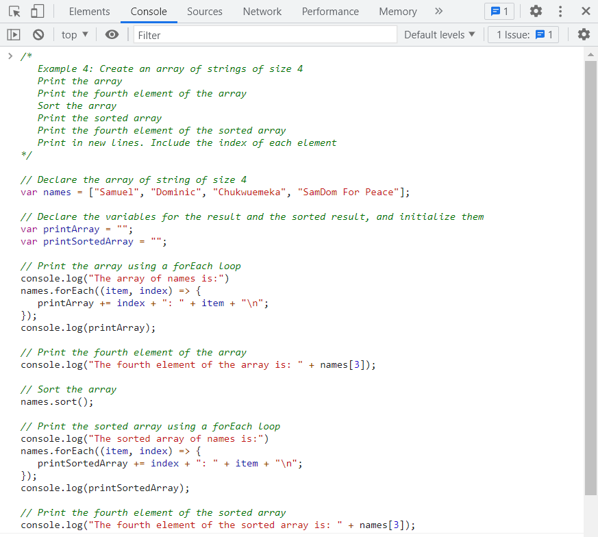 Arrays: Example 4-1