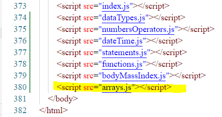 Include arrays.js