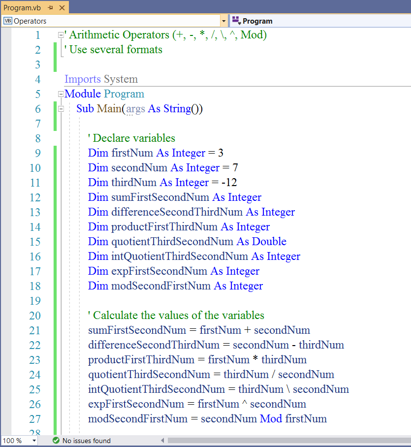 Arithmetic Operators 1