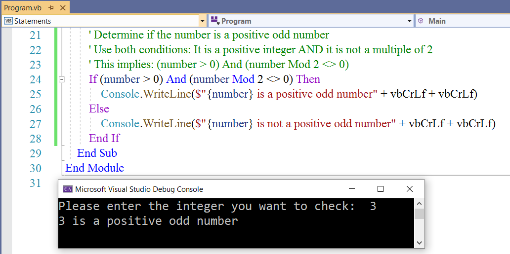 Conditional Statements: Example 6-2