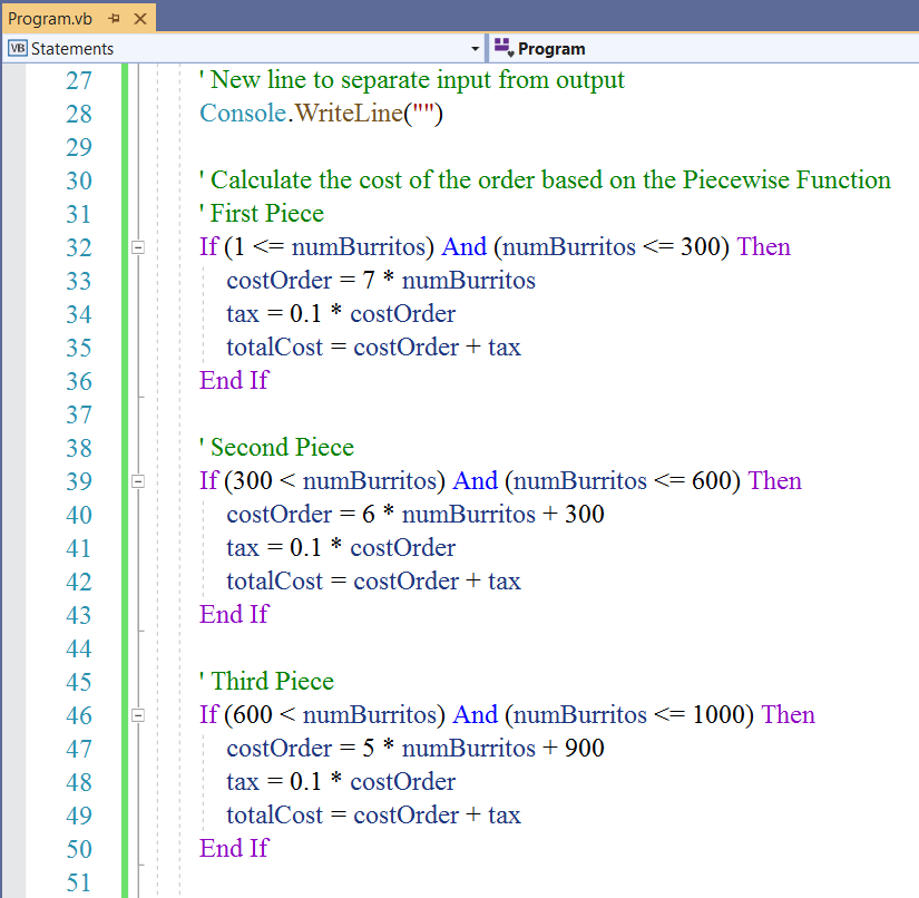 Conditional Statements - Example 8-2