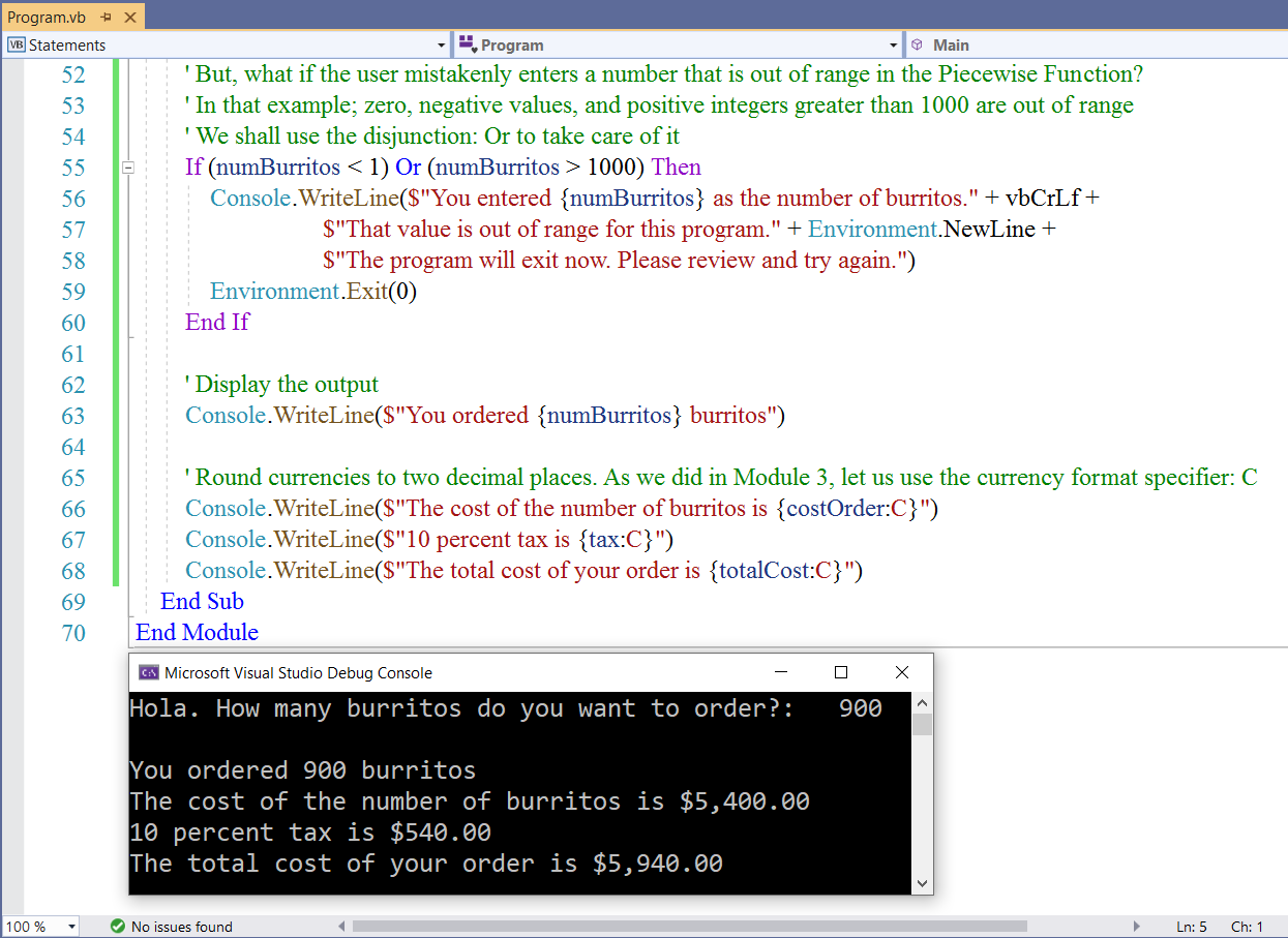 Conditional Statements - Example 8-3