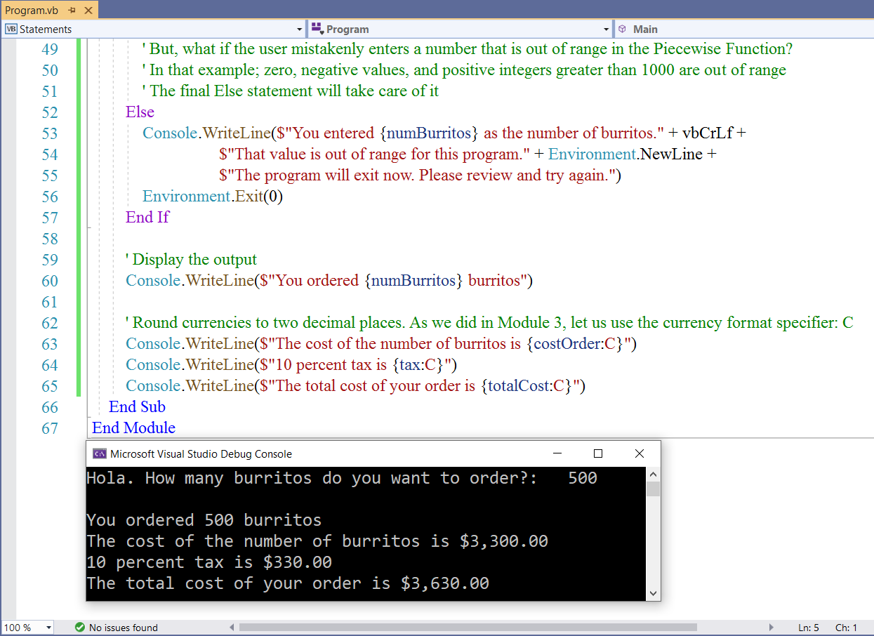 Conditional Statements - Example 9-3